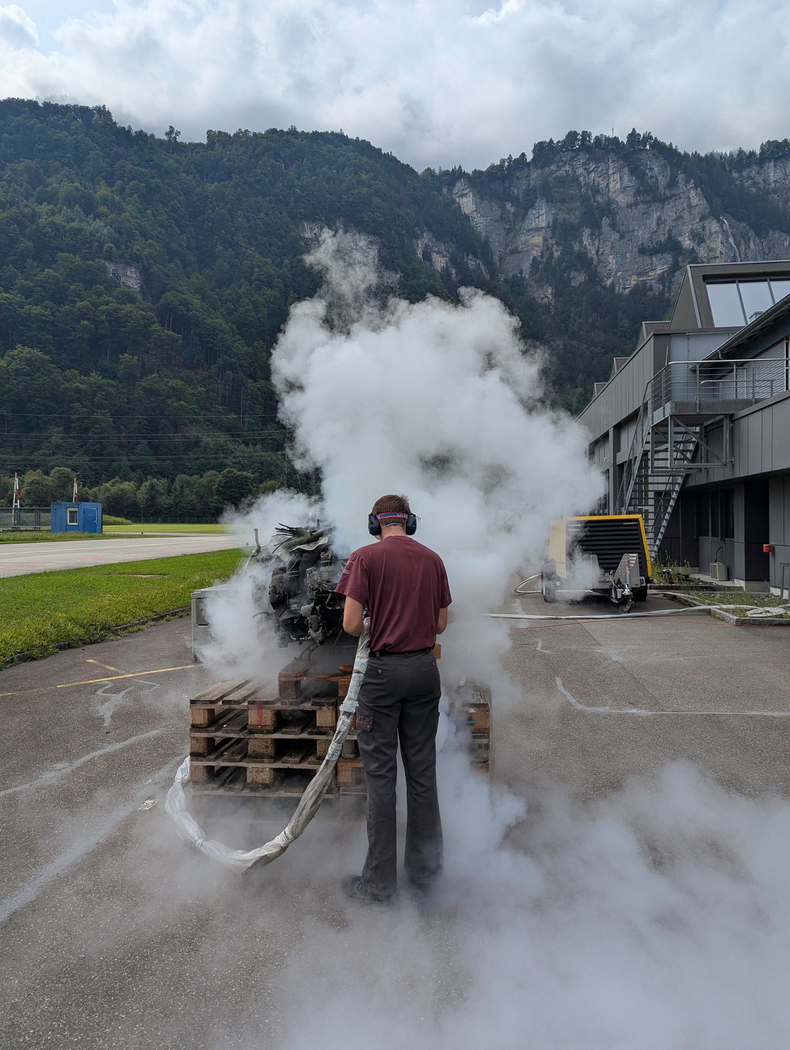 Behandlung Trockeneisstrahlen